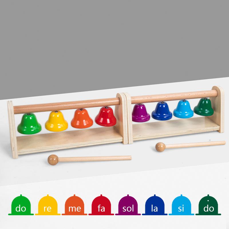 Musical Instrument Set Colorful 8-Note Hand Bell Children's Music Bells Toys  Baby Early Education Learning Toys Birthday Gifts