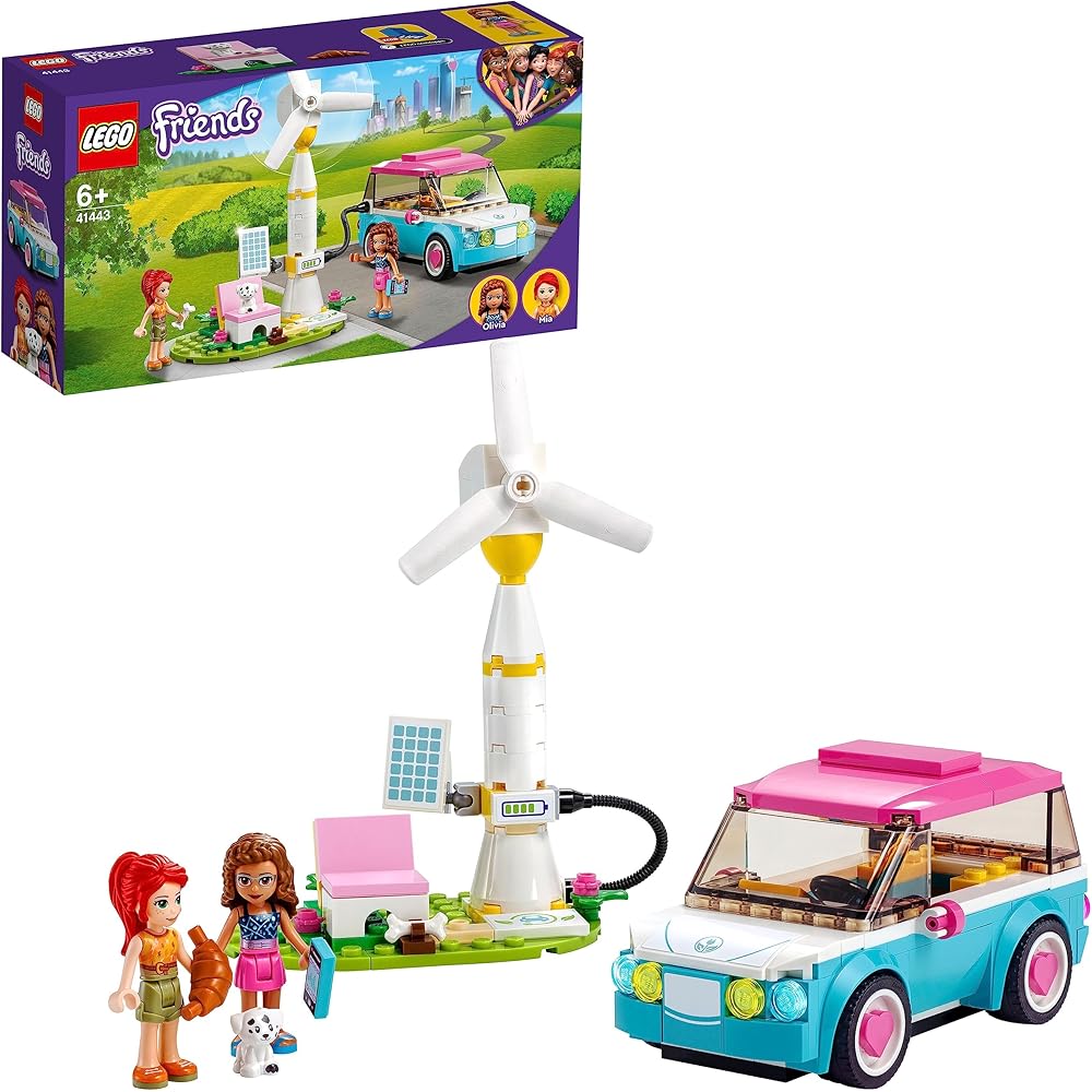 LEGO Friends Electric Car Set 41443 with Mini Dolls and Accessories Toy Vehicle