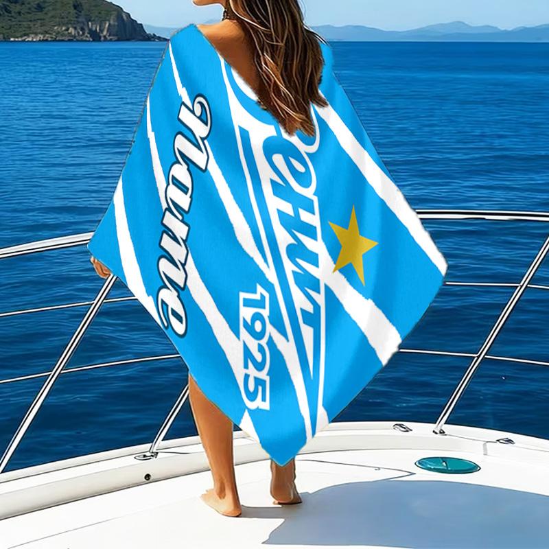 1PC Custom Name Beach Towel Zenit FC Crest Beach Towel, Suitable for Camping, Travel, Beach Accessories, Super Absorbent, Family Gift