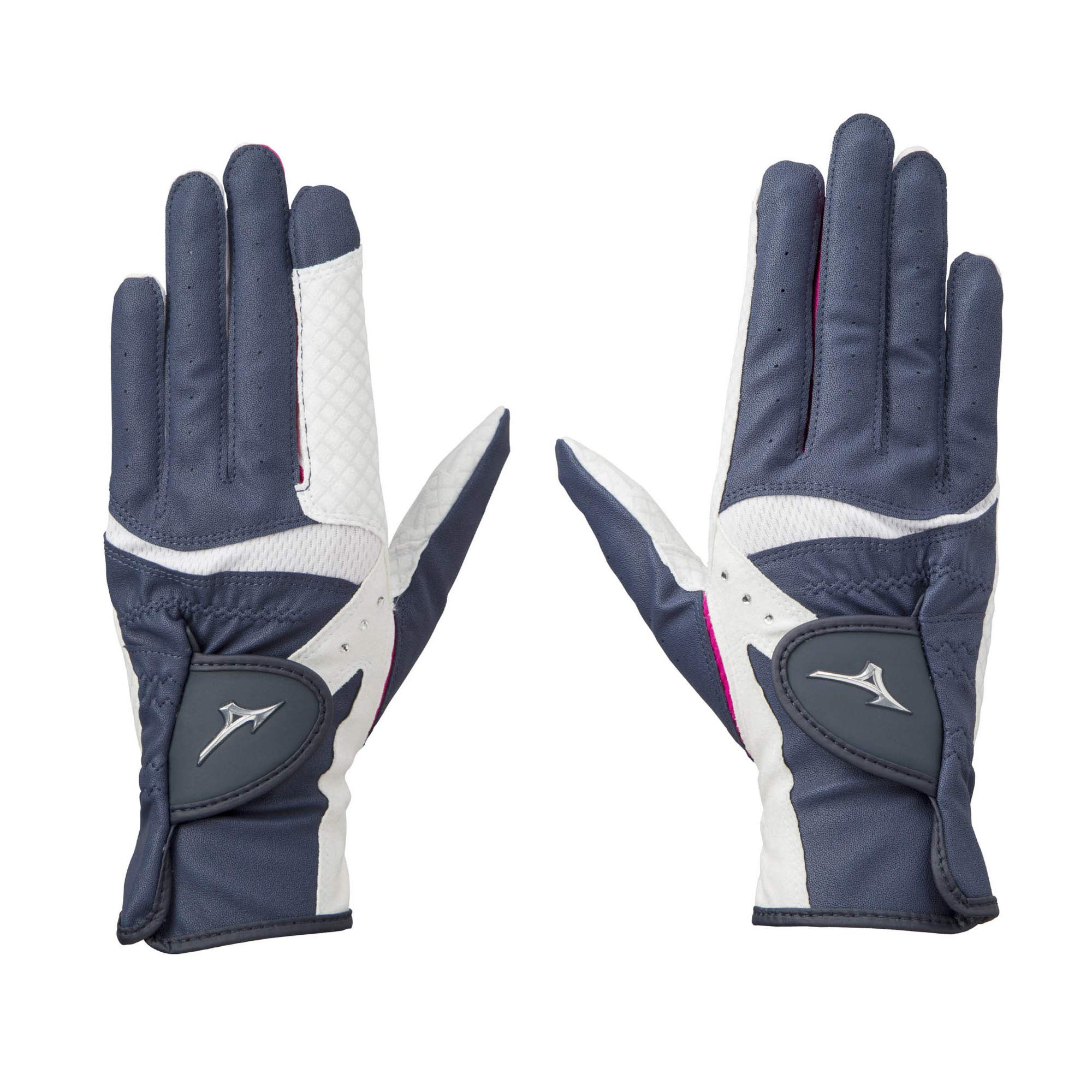 

MIZUNO Double Grip Golf 2021 Synthetic Leather with Silicone 5MJWB10114 Gloves, Model, Women s, Ambidextrous, Coating, Navy, 19cm,
