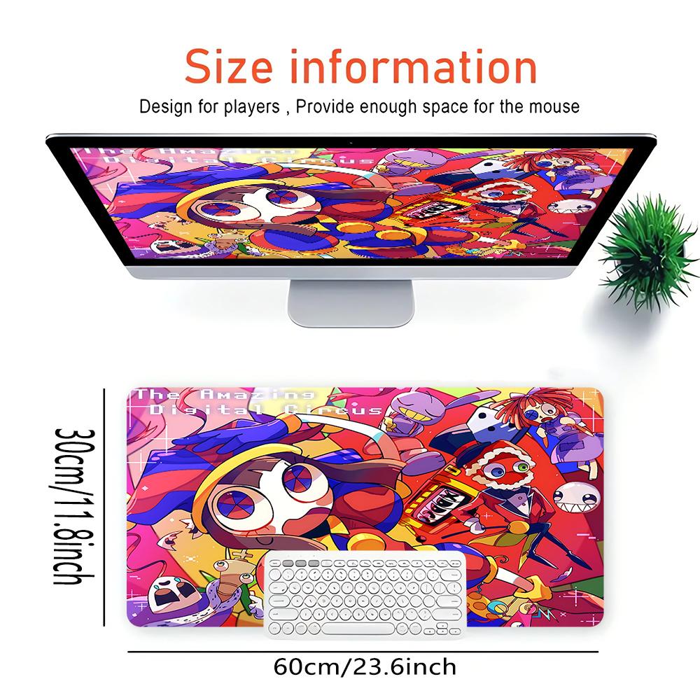 Digital Circus Adventure Large Gaming Mouse Pad Nonslip Rubber Base Waterproof Desk Mat For Office Pc Laptop