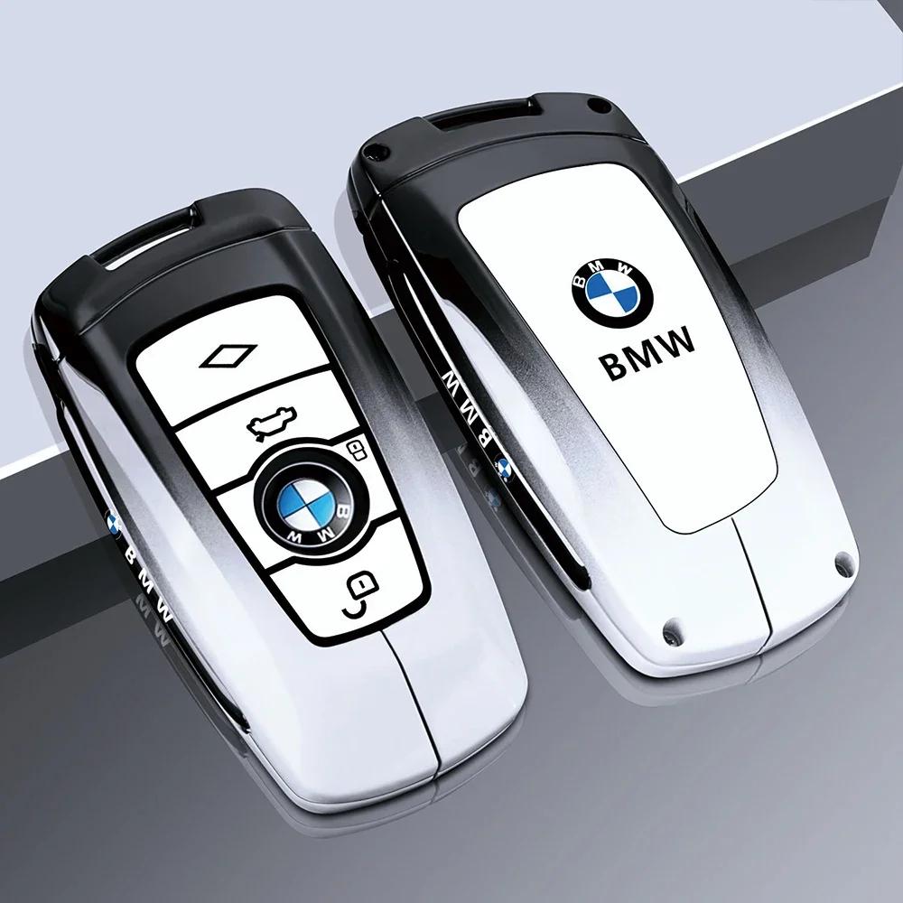 BAGE7 2026 Car Sticker Zinc Alloy Car Key Case Cover Shell Fob For BMW 1 2 3 4 5 6 7 Series X1 X3 X4 X5 X6 X7 F10 F20 F30 G20 G30 F15