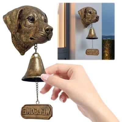 Animal Welcome Bell with Welcome Sign Retro Metal Outside Door Bell Outdoor Decorative Doorbell for Front Door Porch Home