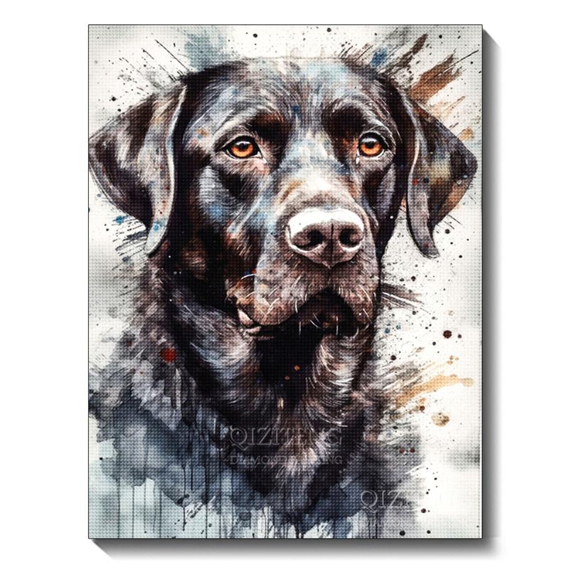 Black and White Animal Diamond Art Painting Dog 5D Full Diamond Mosaic Embroidery Cross Stitch Set Home Decoration Diy