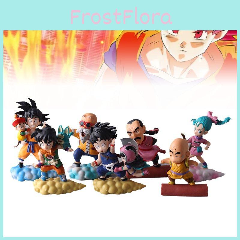 Unique Pvc Dragon Ball Z Statues Set Of Seven Featuring Goku Krillin Bulma And Friends