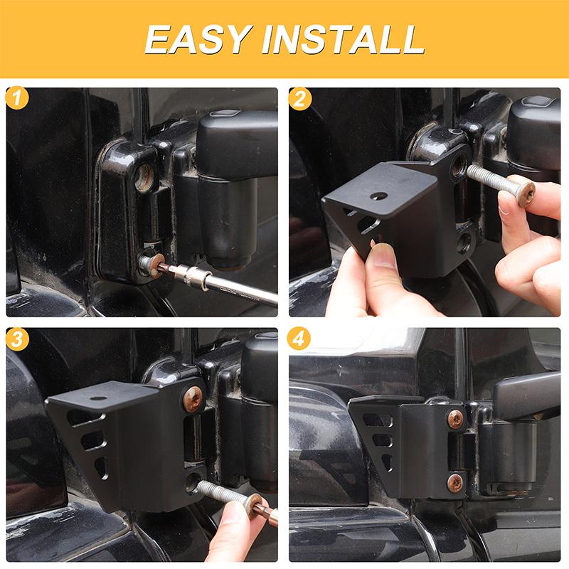 BJK1 For Land Rover Defender 90 110 130 2004-2018 Carbon Steel Car A-pillar Lower Searchlight Bracket Car Accessories