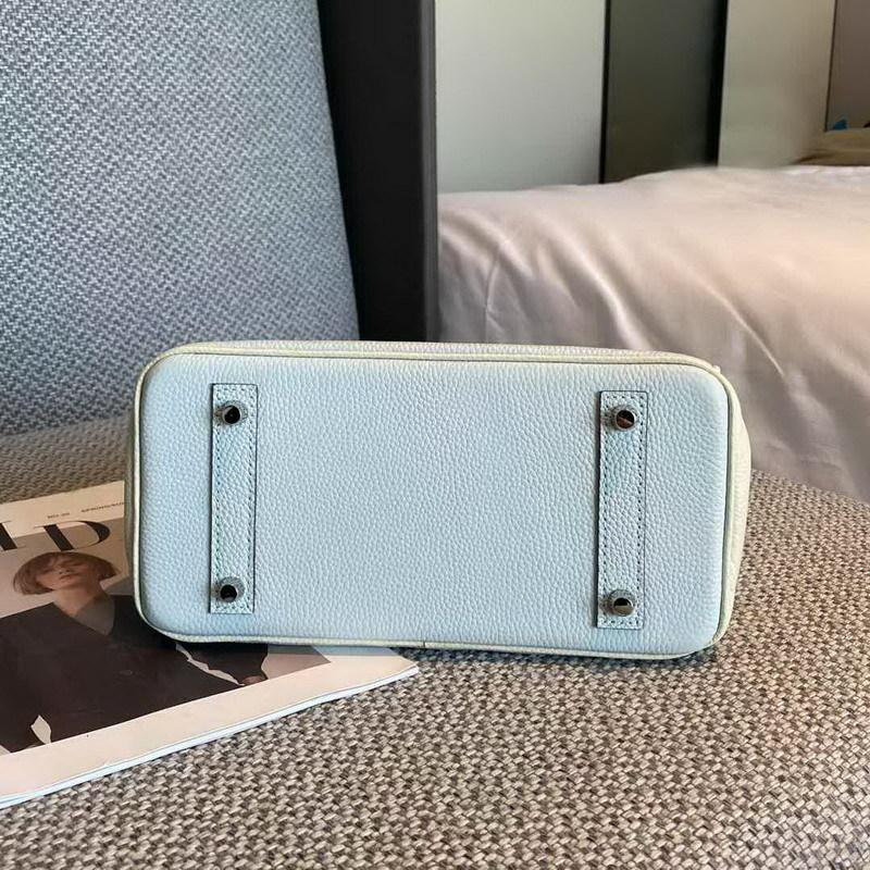 Damentasche aus echtem Leder, farblich passende Tasche aus Togo-Leder mit Top-Grain-Rindsleder, europäische und amerikanische Handtasche für Damen