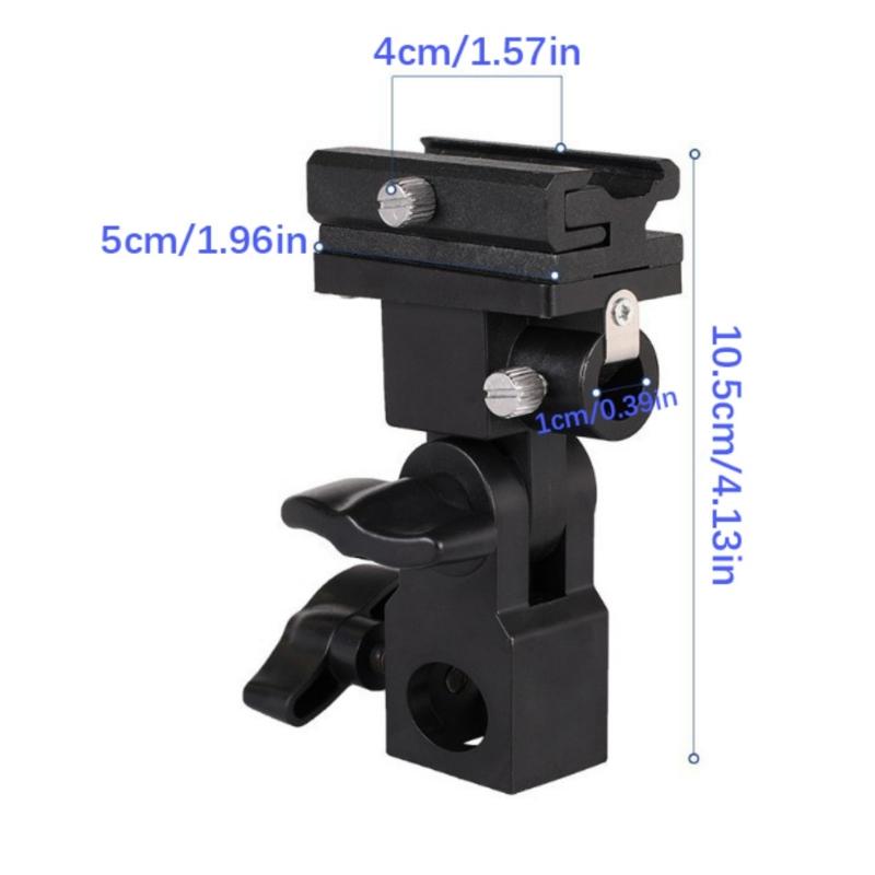 Easy Adjustable Camera Flash Holder Bracket 180 Degree Rotate And Locking Screw For Photography Lighting Accessories