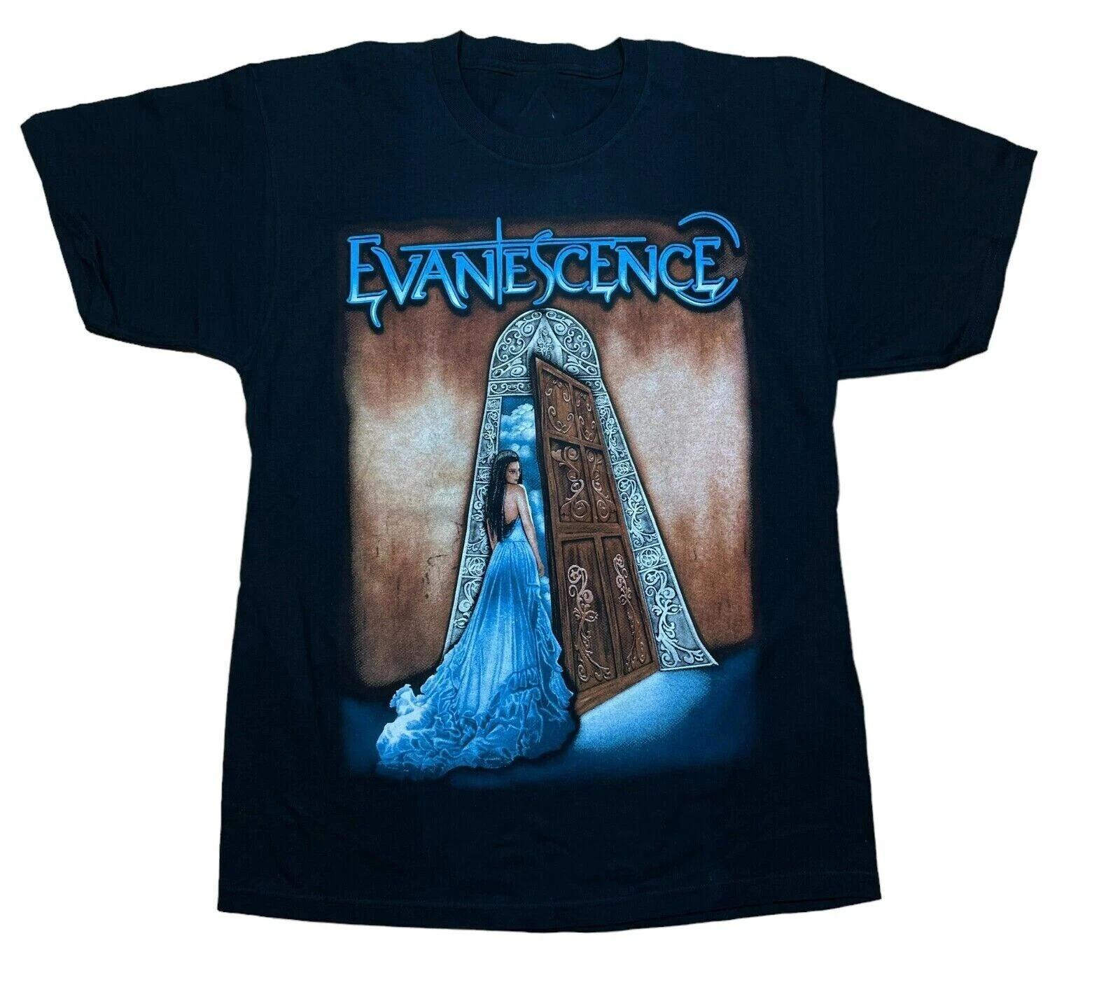 Evanescence Band Navy Blue T-Shirt Cotton Full Size Unisex XL