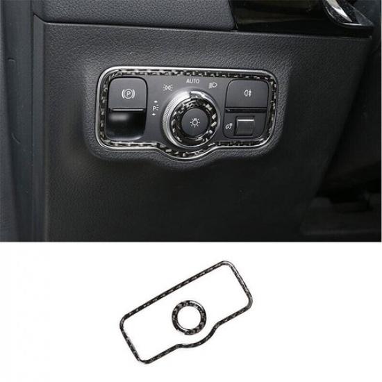For Benz GLB W247 -22 Carbon Fiber Vinyl Headlight Switch Control Frame Trim