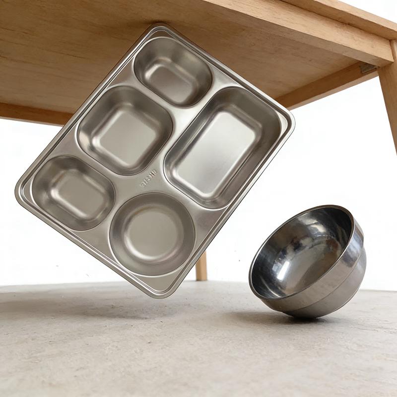 304 Stainless Steel Divided Cafeteria Tray