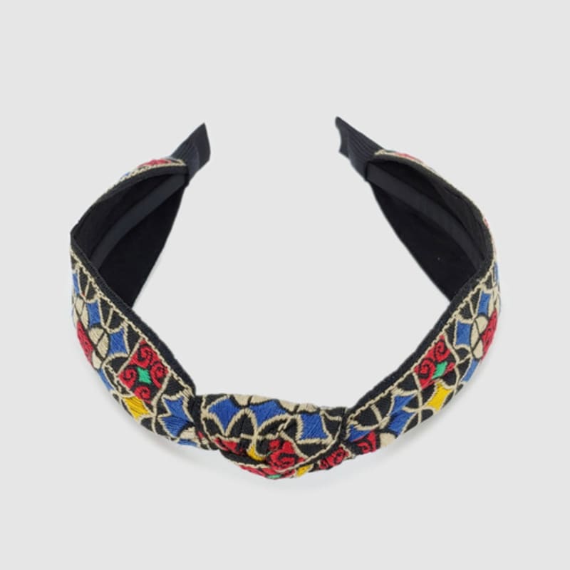 LALA Ethnic Lattice Hairband - BLUE