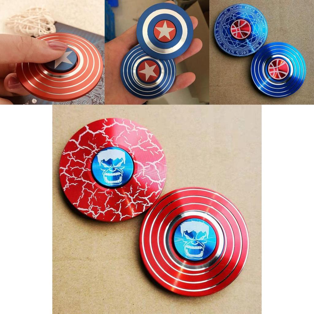 Lebhaft gefärbter Captain America Fidget Spinner mit Hochgeschwindigkeitsrotation zur Stressreduzierung