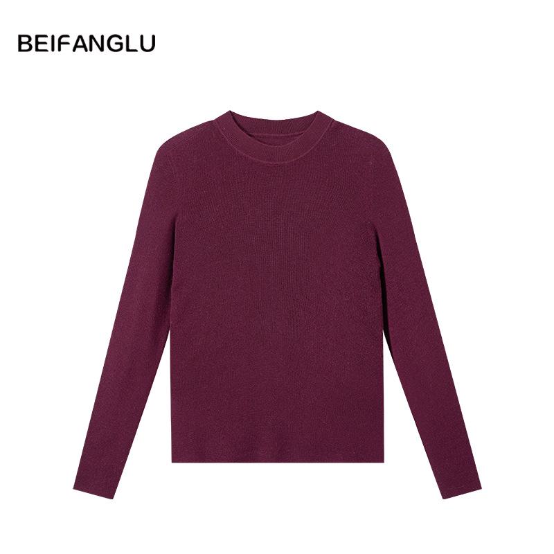 Northern Deer Women's Slim-Fit 100% Wool Long-Sleeve Base Layer Knitwear
