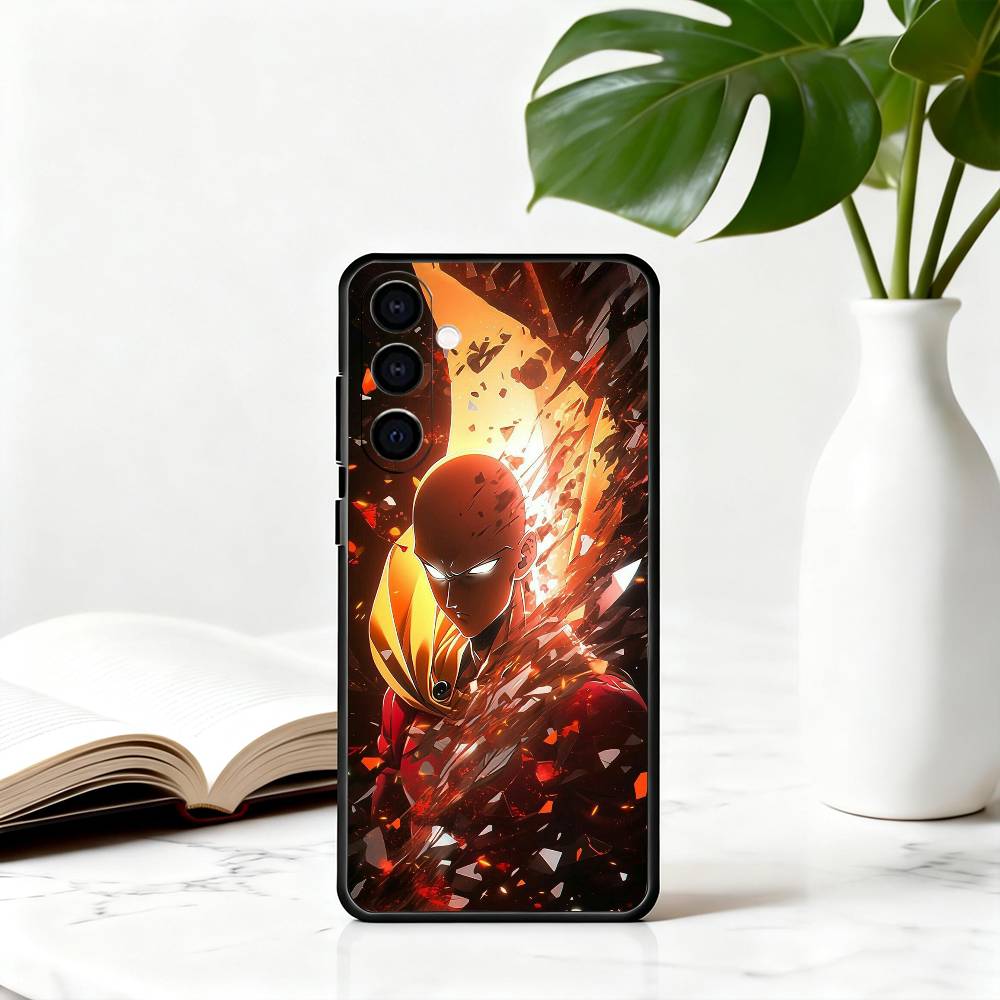 

Cool power O-One P-Punchs Man-opm Phone Case Black Silicone Soft For Samsung Galaxy A73,A72,A71,A70,A53,A52,A51 Samsung a32 4g