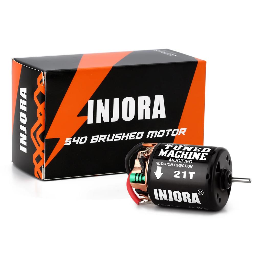 INJORA 540 Brushed Motor Waterproof 13T 21T 35T 45T 55T 80T for 1:10 RC Car Crawler Axial SCX10 AXI03007 90046 Redcat Gen8