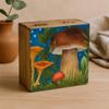 Storage Box Medium Square Mushroom Teal 13.5x13.5x6cm