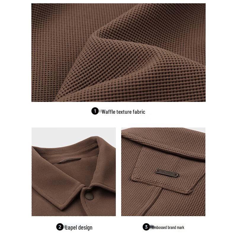 SEPTWOLVES Men's Comfort Simple Lapel Casual Jacket