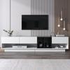 Lowboard TV Cabinet, Modern TV Stand with 3 Drawers and Open Storage Compartment, TV Board with Ample Storage Space, Color Block Design