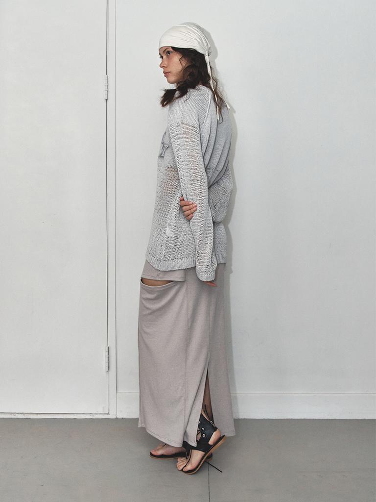 INSEOWL Soft Sheer Knit - Light Gray