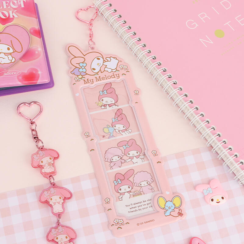 Sanrio four-cut photo keyring Kuromi
