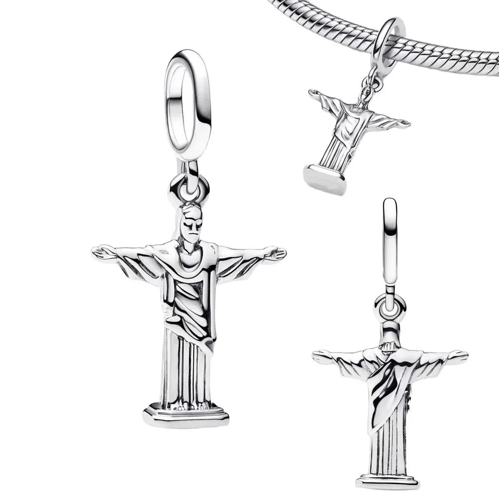 Farebné plné diamantové prívesky Medené srdce Rozkvitnutá ruža Okrúhle korálky Prívesok Pasuje na originálne náramky Náhrdelník Šperky