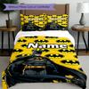 3pcs Duvet Cover Set (1*Duvet Cover + 2*Pillowcase, Without Core), Custom Name Batman Pattern Bedding Set, Home Bedroom Decor Gift