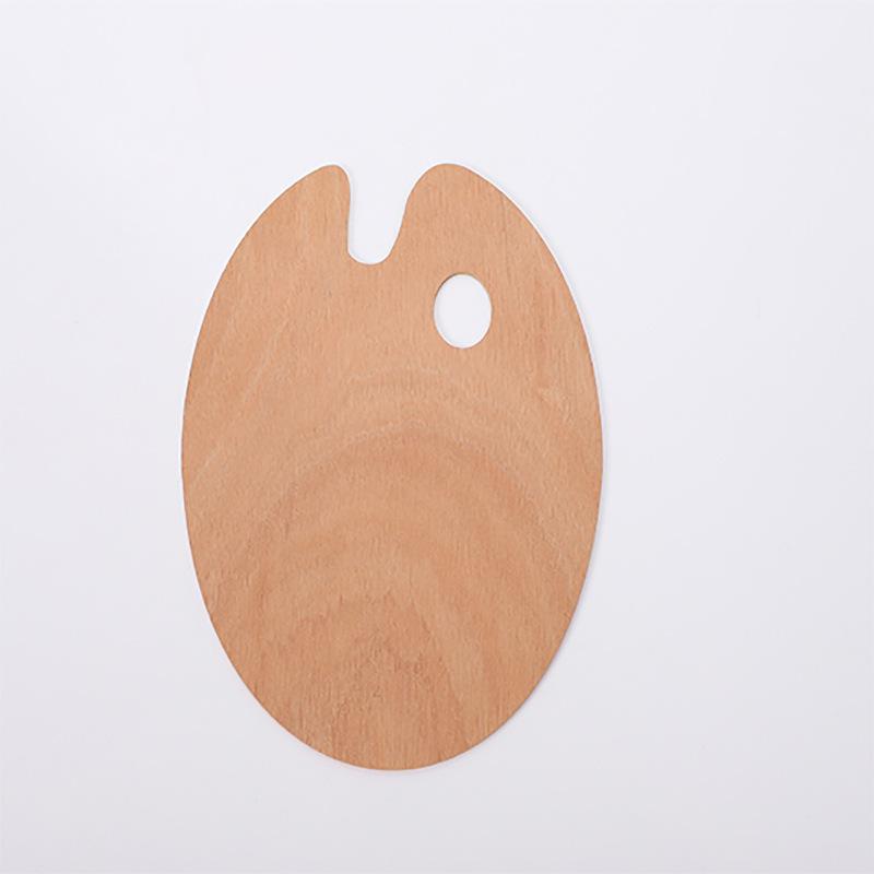 Oval Wooden Color Palette for Art Students