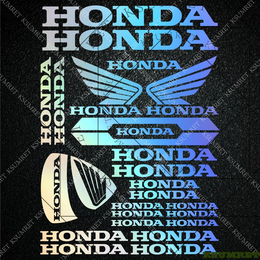 For Honda Stickers Motorcycle Sticker Decal Helmet Moto Modification Reflective Decals