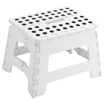 TITIROBA Folding Step 100kg Weight 22cm Compact White Stool, Capacity, Height, Storage, 4.5cm Thickness,