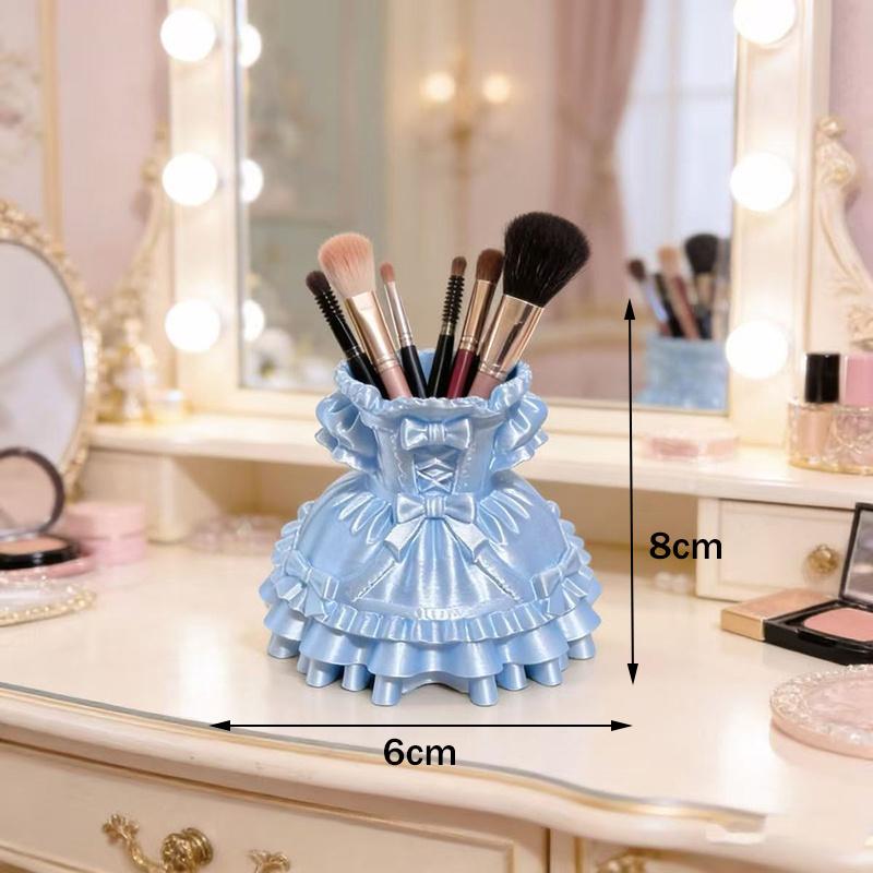 Princess Dress Style Lolita Cute Desktop Storage Box Pen Holder Cosmetic Decoration Ornament, Home Decoration