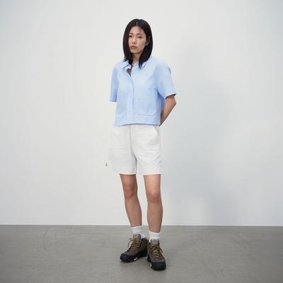 KANGOL Women'S Box Half Shirt 7081 Light Blue
