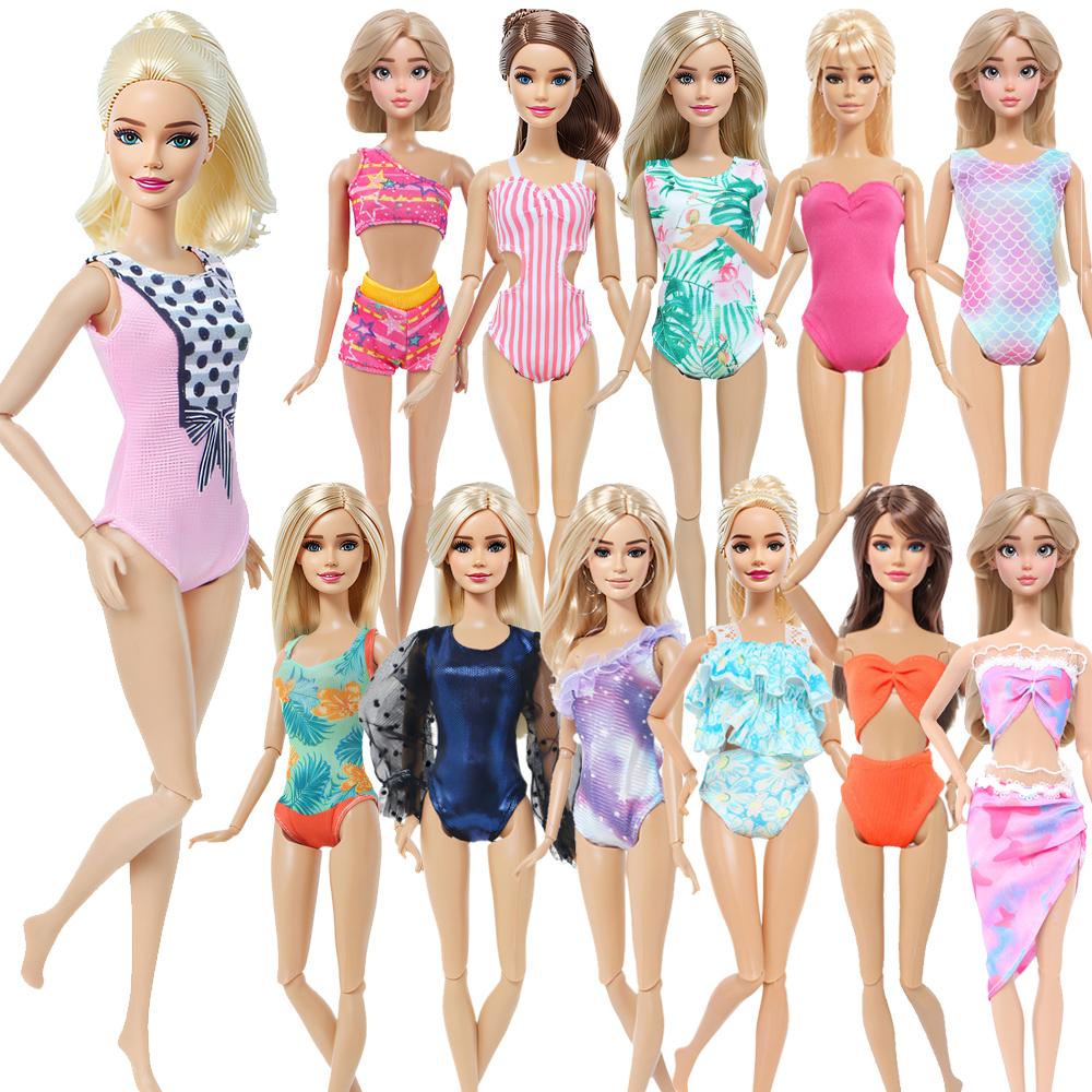 11.5'' Girl Doll Swimsuits 1/6 Doll Bikinis 11.8 Inch 30cm Beach Swimwear Clothes Summer Kids Toy Accessories