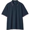 X JW Anderson Collaboration SS25 Embroidered Logo Half Button Short Sleeve Polo Shirt Unisex Polo Shirts Navy-Blue 476227-69