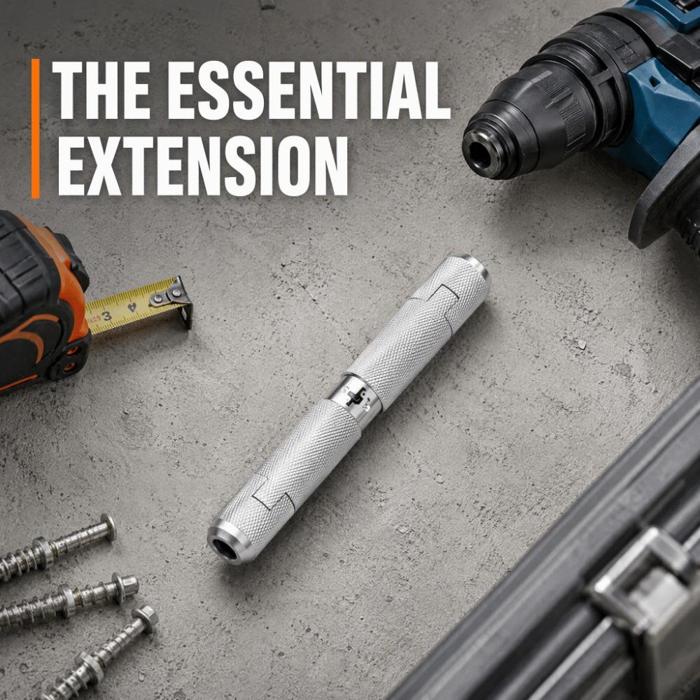 Impact Resistance Round Shank Adapter 5‑Groove Adapter Drill Bit Converter  Deep‑hole Drilling