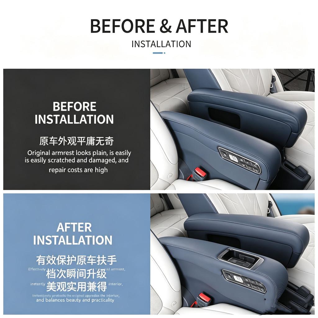 FOR ZEEKR 9X Interior Accessories for Rear Row Seat Armrest Cover and Middle Row Armrest Protection Cover