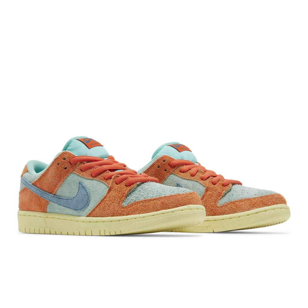 Nike Dunk Low SB 'Orange Emerald Rise' (Unisex) Orange / Noise Aqua / Emerald Rise / Lemon Chiffon Skateboard Shoes DV5429 800
