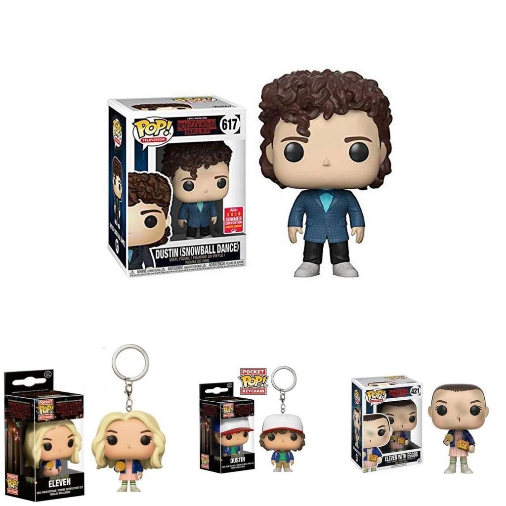 Funko Pop Stranger Thing Eleven Keychain Figure With Box Resin Decoration