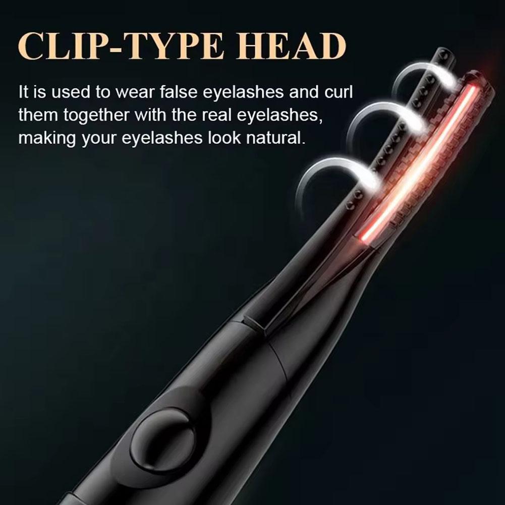 New Electric Heated Eyelash Curler USB Rechargeable Eyelashes Curler Quick Heating Eyelash Curler Long Lasting Makeup Tool