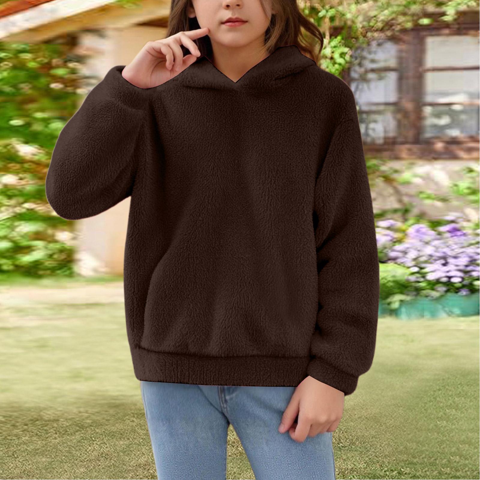 

Girls Bunny Hoodie - Fleece-Lined Warm Sweatshirt 160