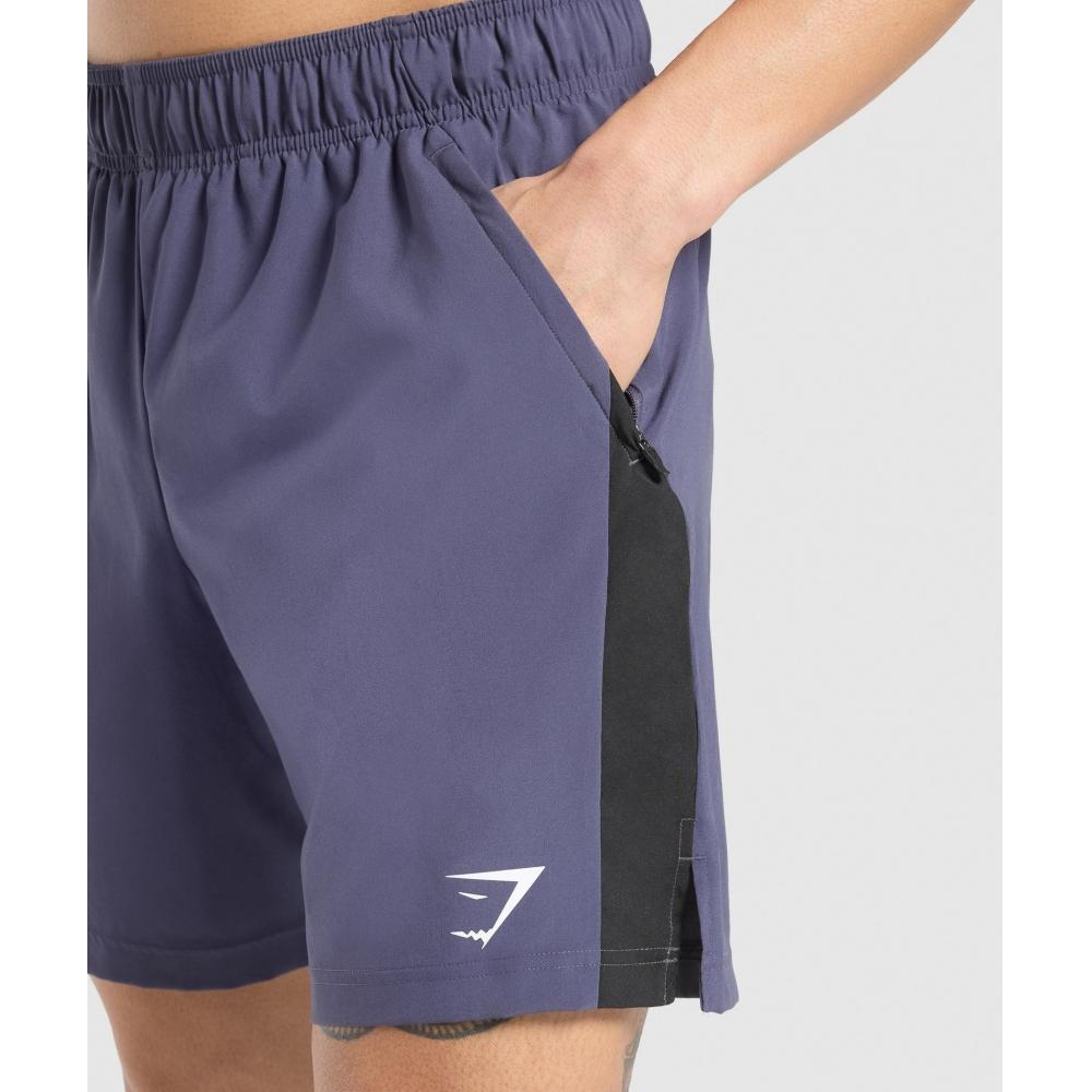Gymshark Sport  7  Shorts Weighted Purple Black A1b3l Pb9k