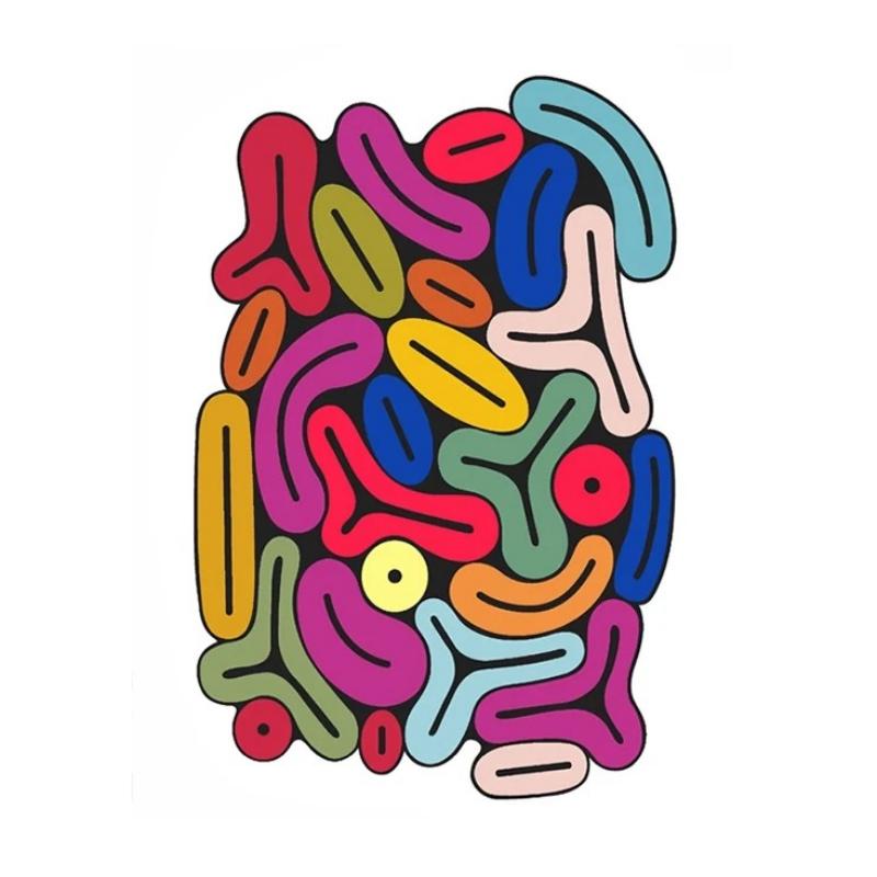 

VIKAMA Абстрактный Креативный Узорный Ковер из Шерстяной Смеси для Спальни Ванной Комнаты Офиса Гостиной - Домашний Декоративный Коврик 40x60cm 16x24inch