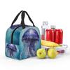 Borsa Termica per Pranzo ad Acquerello Medusa Subacquea per Bambini Scuola Borsa Frigo Termica Scatola per Cibo Borsa Tote Contenitore Portatile per Pranzo