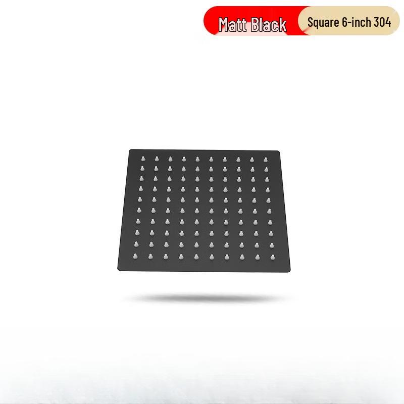 

Square Black 304 Stainless Steel Rain Shower Head