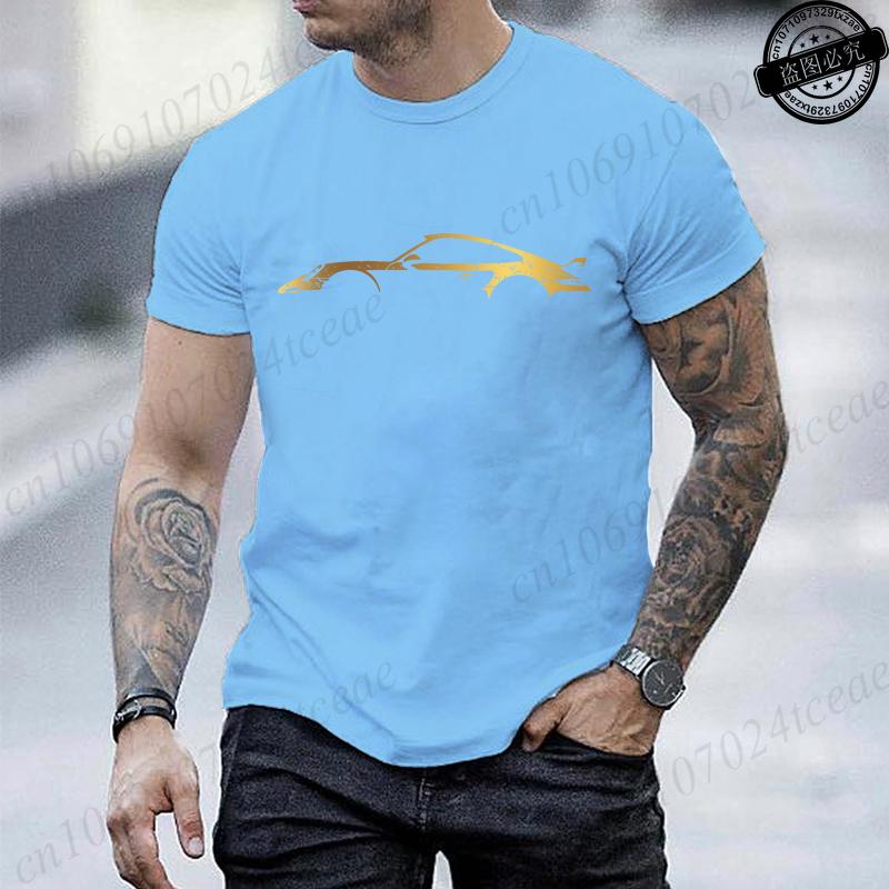 Mens Short Sleeved TShirts Funny Race Car Printed Mens Women Tshirt Round Neck Summer Top Minimalist Style Casual Clothing