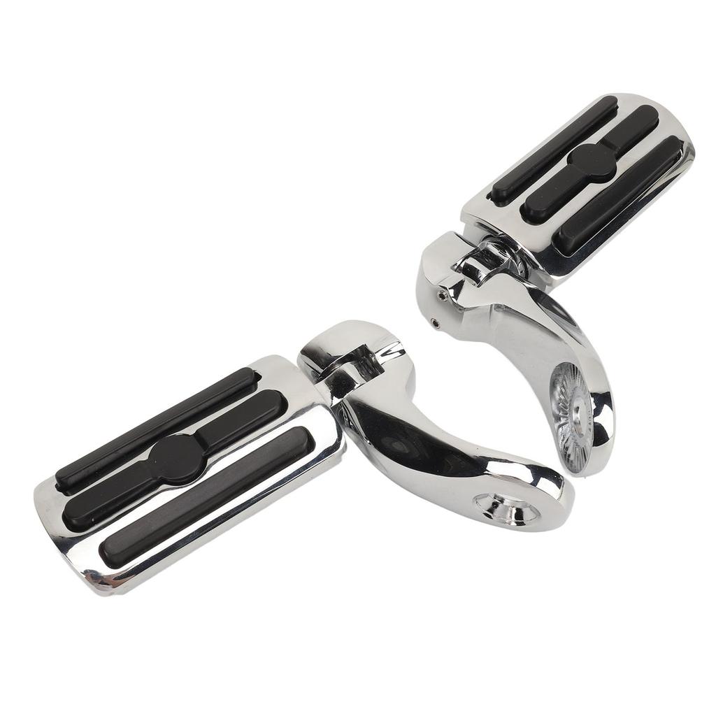 2 Pcs Motorcycle Highway Foot Pegs Chrome Adjustable Comfortable Motorcycle Foot Pegs Footrest Highway Foot Pegs for Davidson (Short Type)