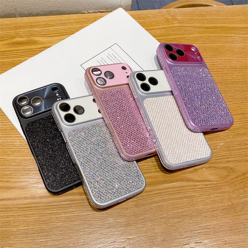 INS Luxus Glitzer Bling Handyhülle Für Apple iPhone 17 16 15 14 13 Pro Max Mode Kameraobjektiv Stoßfest Hart Schutzhülle