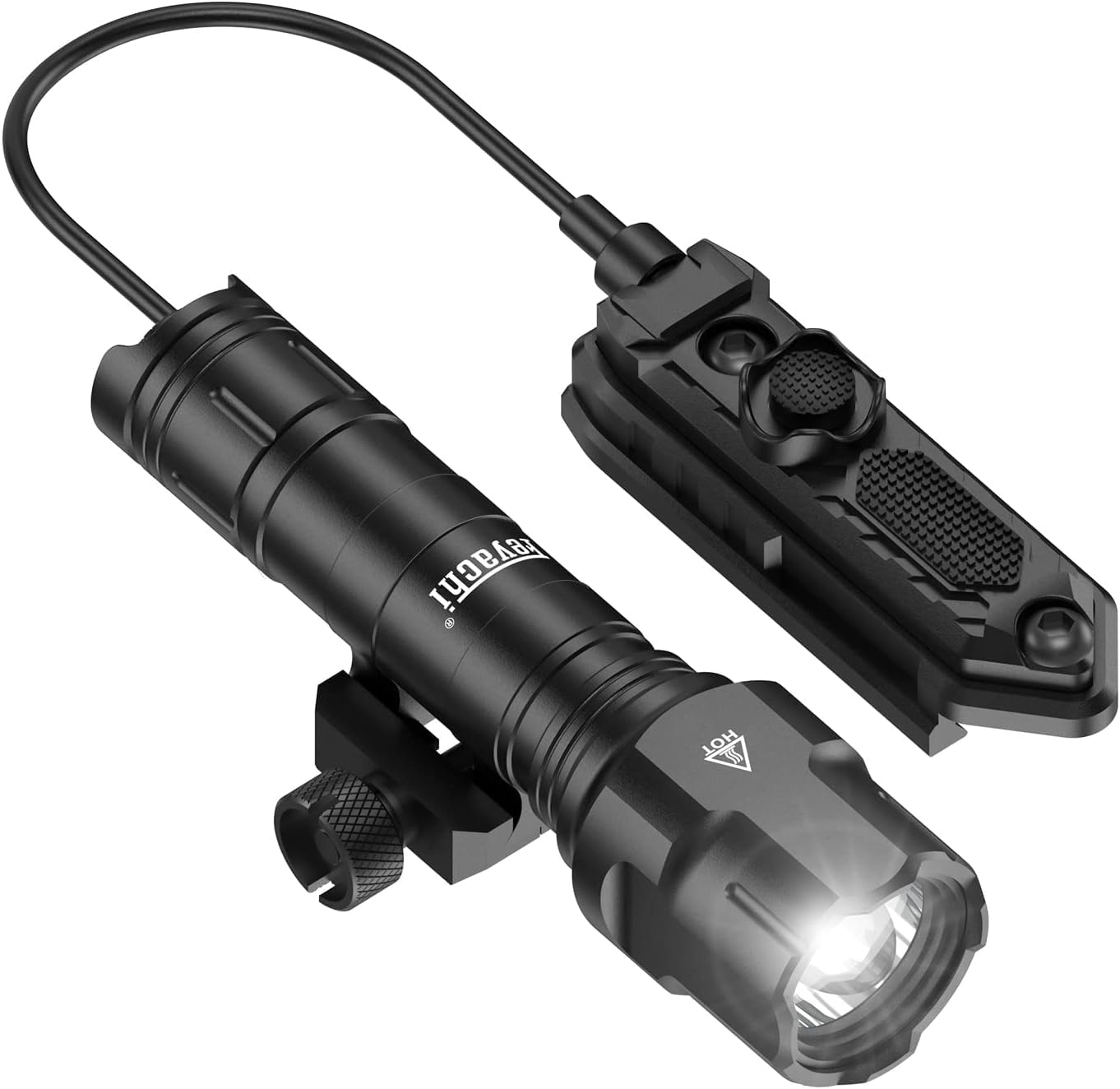 

Feyachi WL25 High-Brightness 1200 Lumen Tactical AR Flashlight with Pressure Switch and Fixed Picatinny Rail Mount, 3 Modes - High/Low/Strobe