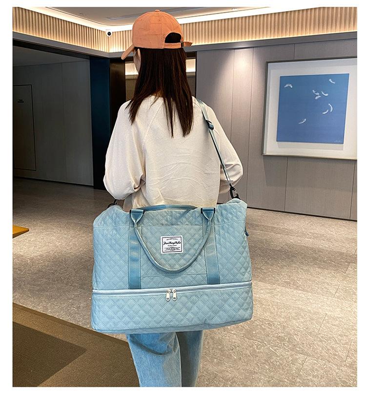 Travel Bag Rhomboid Dry And Wet Separate Sports Handbag Yoga Gym Bag