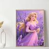 Diamond Mosaic Colorful Diamond Painting Lavender and Princess Full Round Embroidery Cartoon Creative Hobbies Wall Decor
